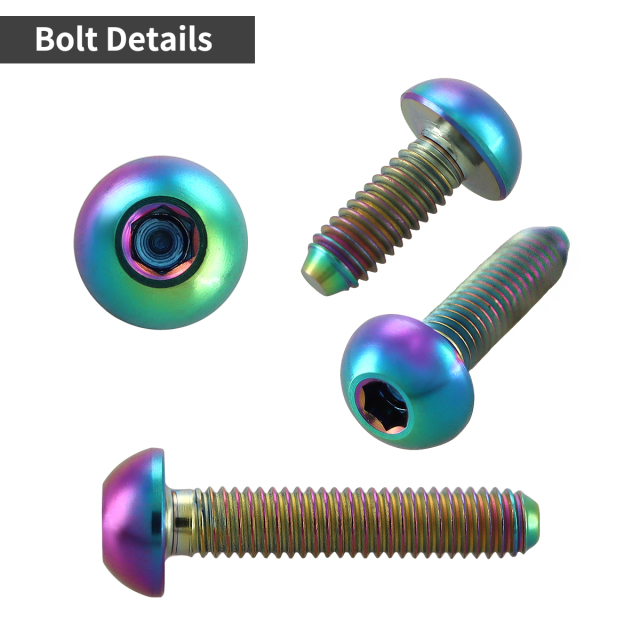 チタンボルト トラスヘッド 六角穴付き ボタンボルト M3×8mm～15mm