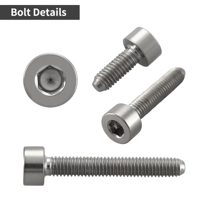 シャルムボー6点セット チタンボルト スリムヘッド キャップボルト 六角穴付き M3×6mm～20mm