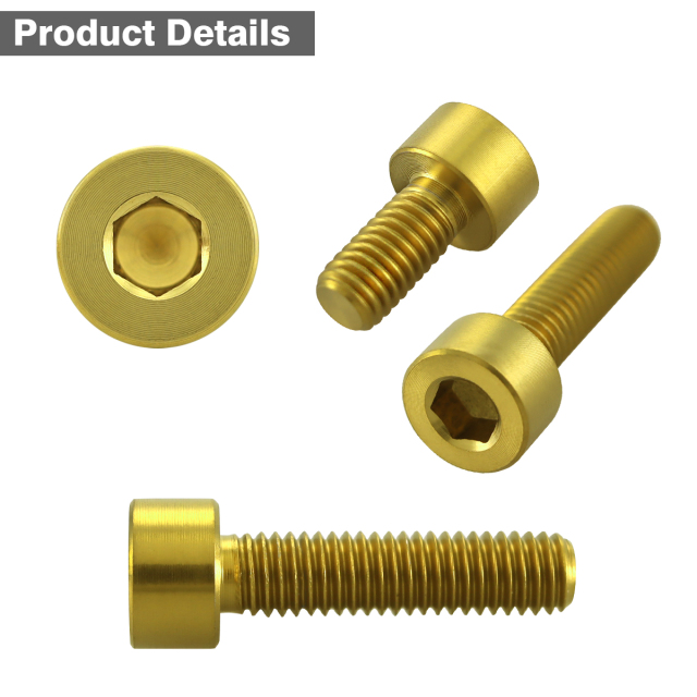 64チタン タンクキャップボルト スズキ 7穴用 ゴールド 7本セット