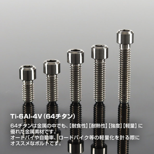 アポロフィールダー　大　チタン チタンボルト 六角穴付き キャップボルト ディレーラー 調整