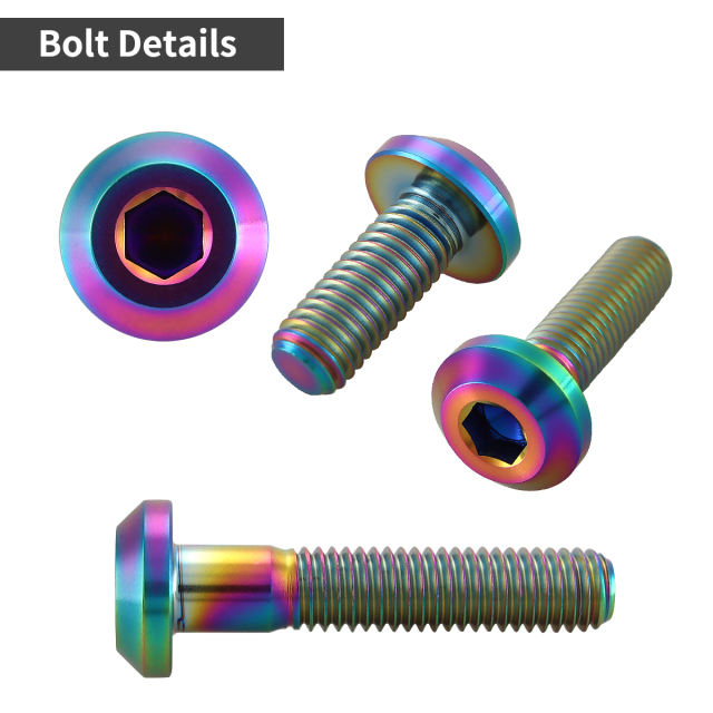 チタンボルト テーパーヘッド ボタンボルト 六角穴付き M8×15mm～40mm