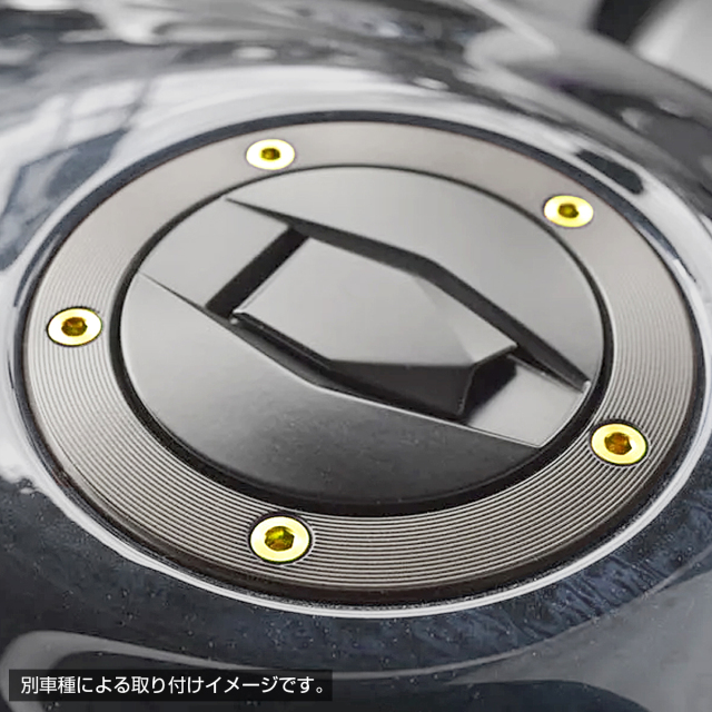 64チタン タンクキャップボルト カワサキ 5穴用 ゴールド 5本セット