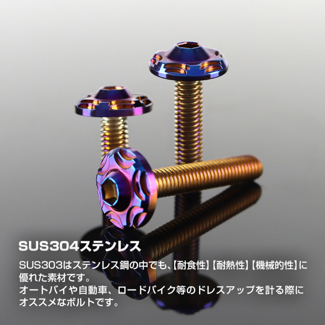 ステンレス 六角穴付 ボタンボルト スノーヘッド M6×10mm～35mm