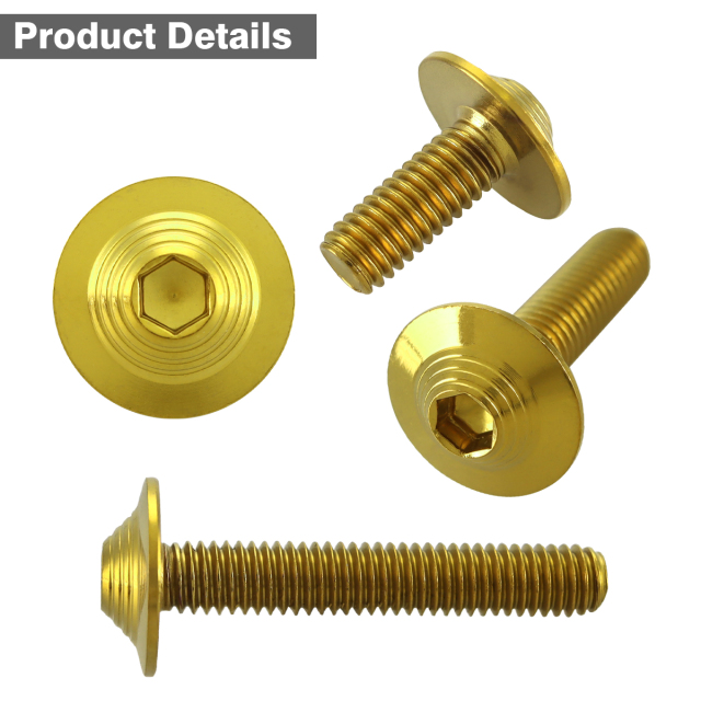 ステンレス 六角穴付 ボタンボルト シェルヘッド フランジ付き M6×10mm