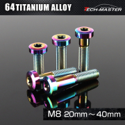 チタンボルト フランジ六角ボルト ワイヤリング M8×20mm～55mm
