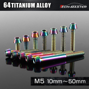 チタンボルト 皿ボルト 六角穴付き M5×12mm～35mm チタンカラー