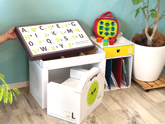 ジュニアデスクチェア&そで机(1個引き出し収納ケースA、本棚)セット