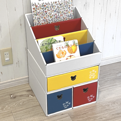 絵本ラック＆１個引き出し収納ケース＆２個引き出し収納ケース