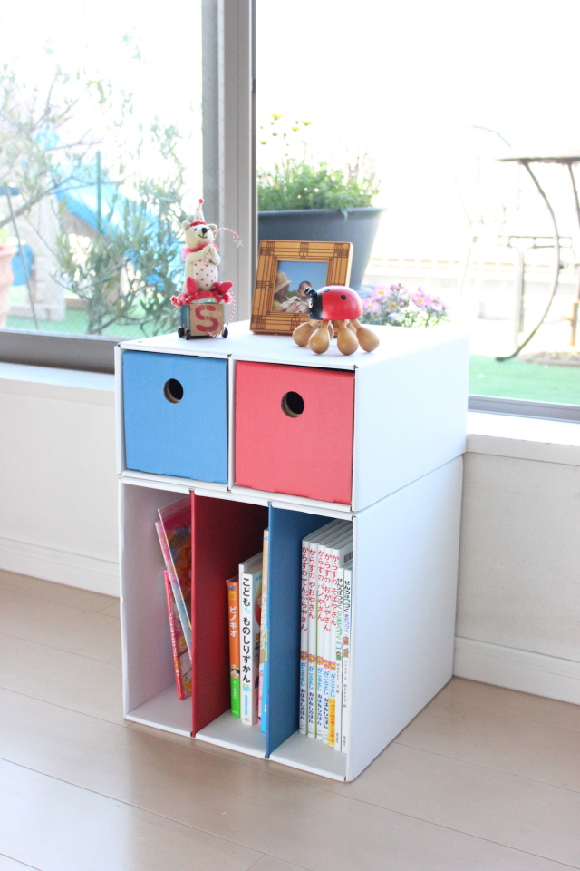 2個引き出し・本棚セット