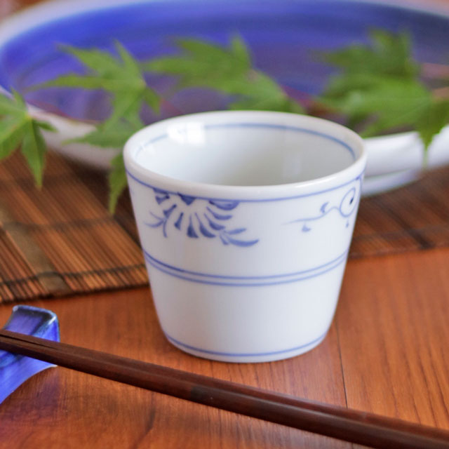 【砥部焼 梅山窯】細菊のそばちょこ