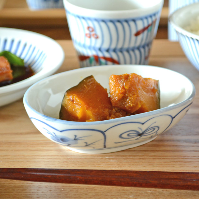 和食器・砥部焼　なずなの舟型小鉢