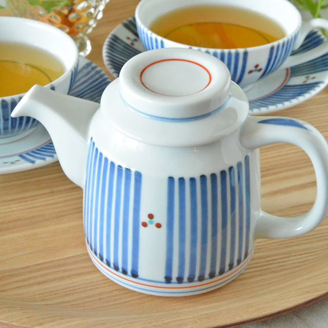和食器・砥部焼　とくさみつ紋のティーポット