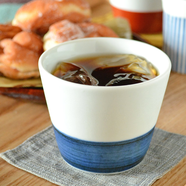 和食器・砥部焼　半青巻のそばちょこ