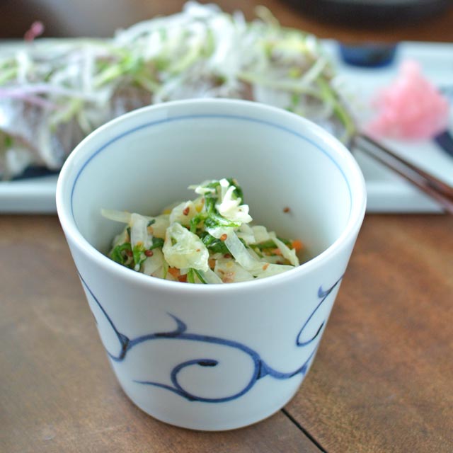 和食器・砥部焼　細からくさのそばちょこ