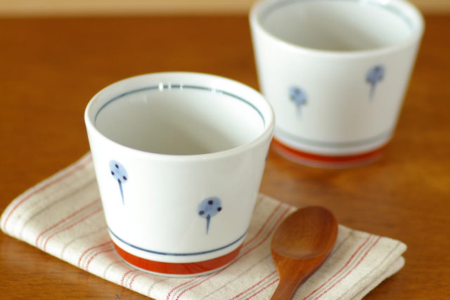 和食器・砥部焼　たんぽぽのそばちょこ