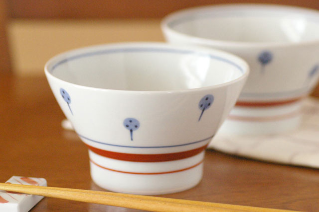 和食器・砥部焼　梅山窯　たんぽぽの茶碗（大）