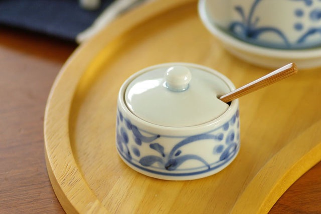 和食器・砥部焼　太陽柄の薬味れ