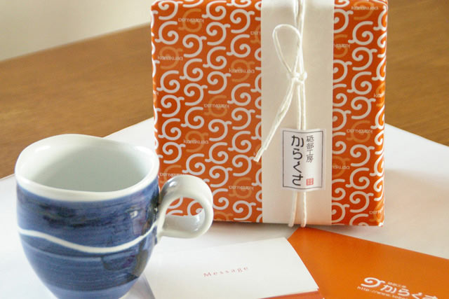 砥部焼の和食器ギフト 砥部工房 からくさ オリジナルラッピング