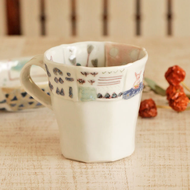 【生石窯】貼りあわせ9角マグカップ(日々のくらし)