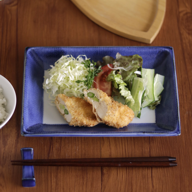 砥部焼の和食器 梅山窯の角皿【砥部工房 からくさ】