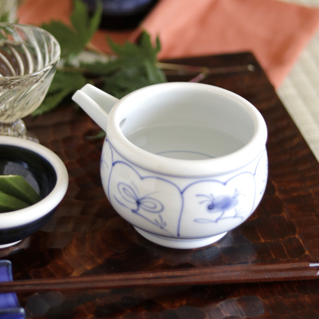 【砥部焼 梅山窯】なずなの片口