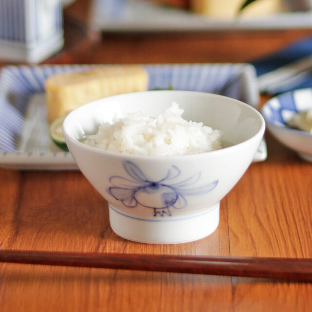 【砥部焼 梅山窯】ざくろの茶碗（小）