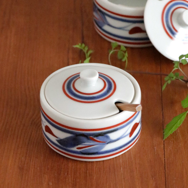 【砥部焼 梅山窯】みつ葉の薬味入れ(中)