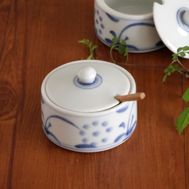 【砥部焼 梅山窯】太陽の薬味入れ(中)