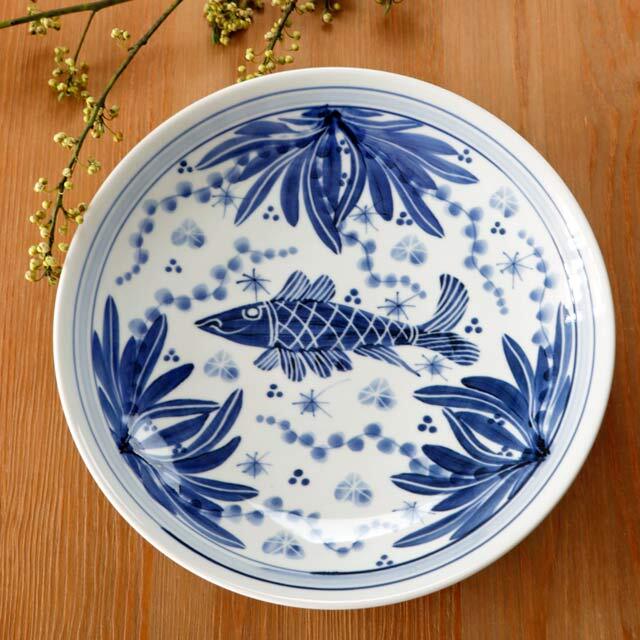 和食器・砥部焼　梅山窯の大皿