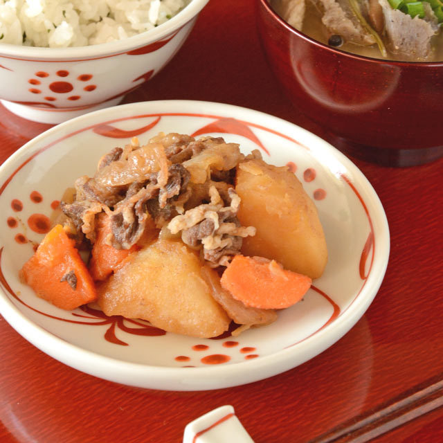 和食器・砥部焼　赤太陽の取皿