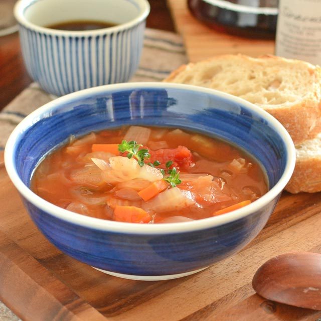 和食器・砥部焼　内外藍色の多用鉢(4.7寸)