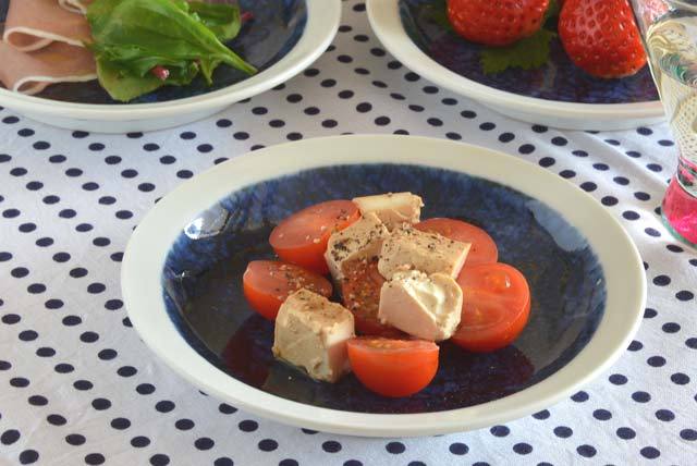 和食器・砥部焼　ごすうちの縁付皿(5寸)