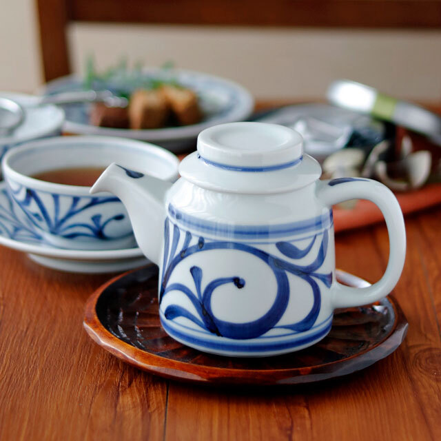 砥部焼の和食器 急須・ティーポット 【砥部工房 からくさ】 砥部焼 淡黄磁