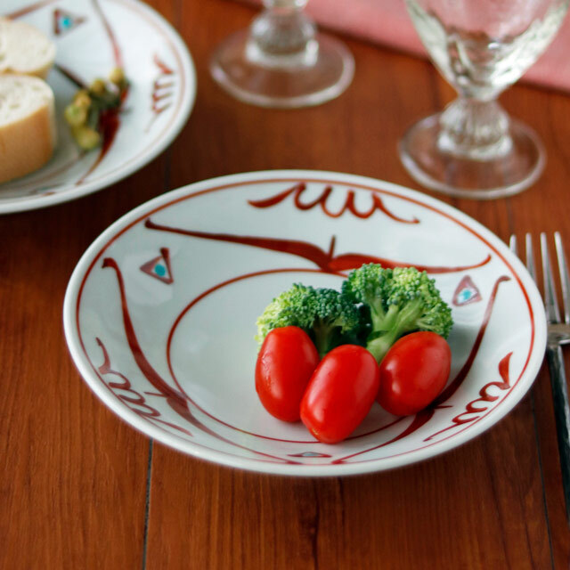 砥部焼の和食器 梅山窯の深皿【砥部工房 からくさ】