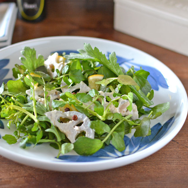 和食器・砥部焼　ごす菊の大皿(8寸)