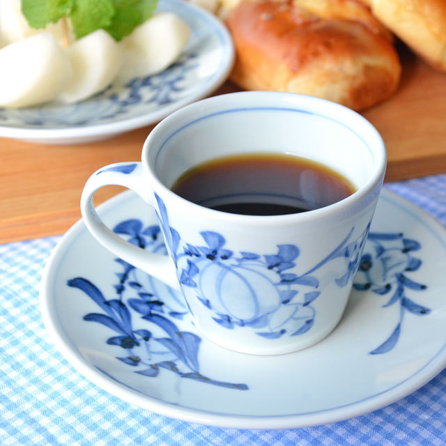 和食器・砥部焼　風船花のコーヒーカップ