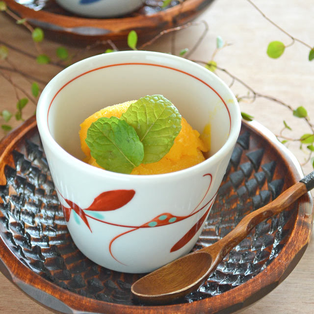 和食器・砥部焼　赤笹のそばちょこ