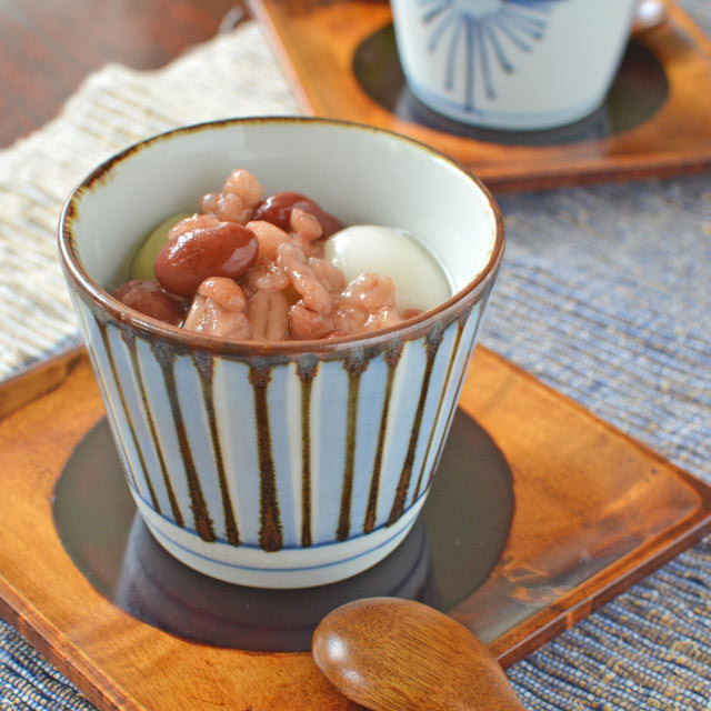 和食器・砥部焼　縞もようのそばちょこ