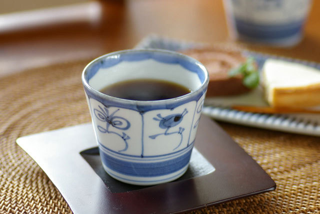 【砥部焼 梅山窯】縁なずなのそばちょこ○