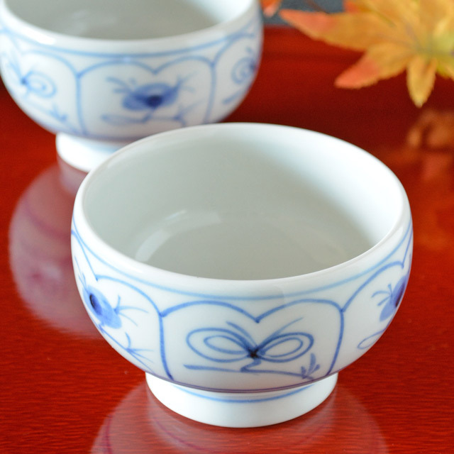 和食器・砥部焼　なずなの手引丸湯呑