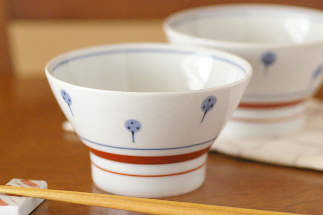 和食器・砥部焼　梅山窯　たんぽぽの茶碗（大）