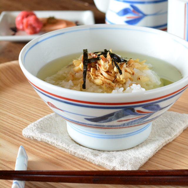 和食器・砥部焼　みつ葉の茶漬け碗