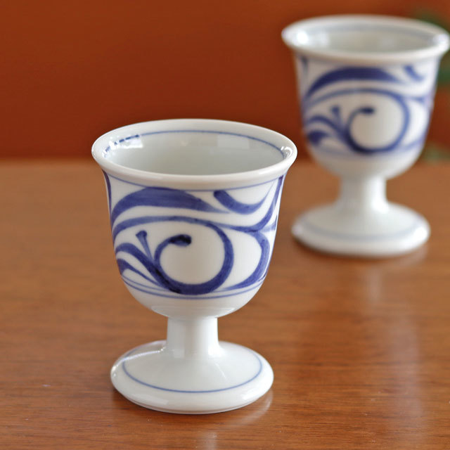 和食器・砥部焼　梅山窯のワインカップ