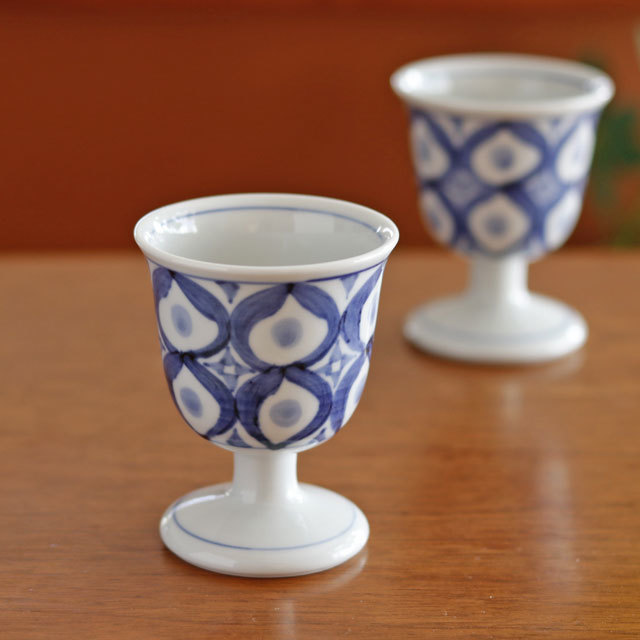 和食器・砥部焼　梅山窯のワインカップ