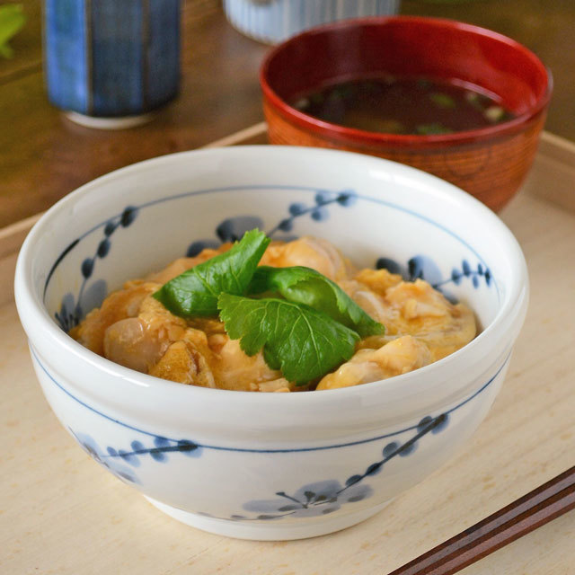和食器・砥部焼　梅の玉口鉢(5寸)