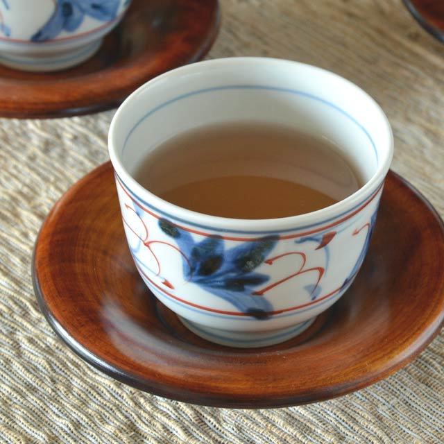 香川漆器　あさがお茶托