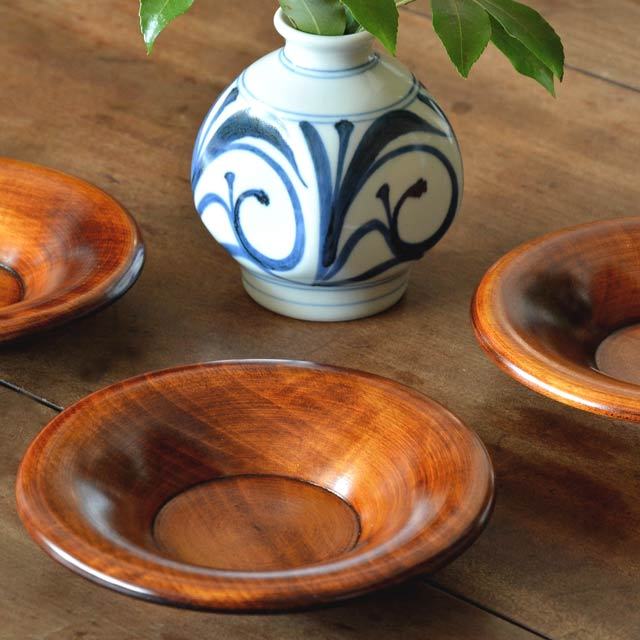 香川漆器　あさがお茶托