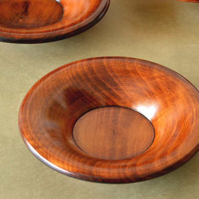 香川漆器　あさがお茶托