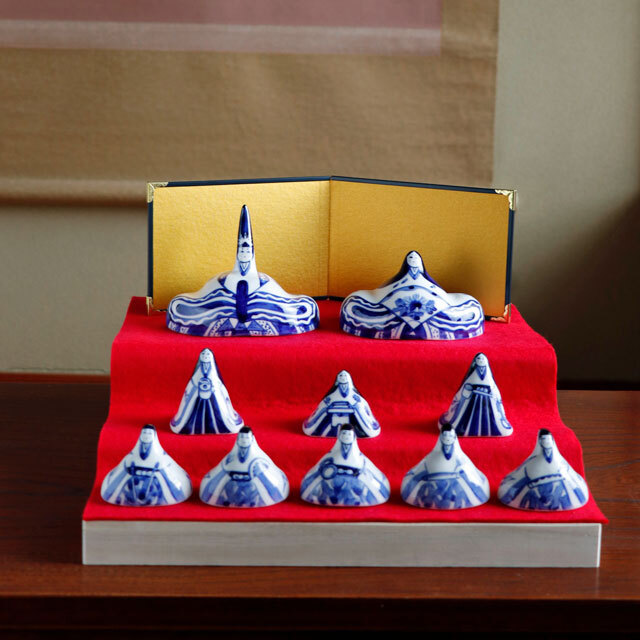 和食器・砥部焼　きよし窯の雛人形