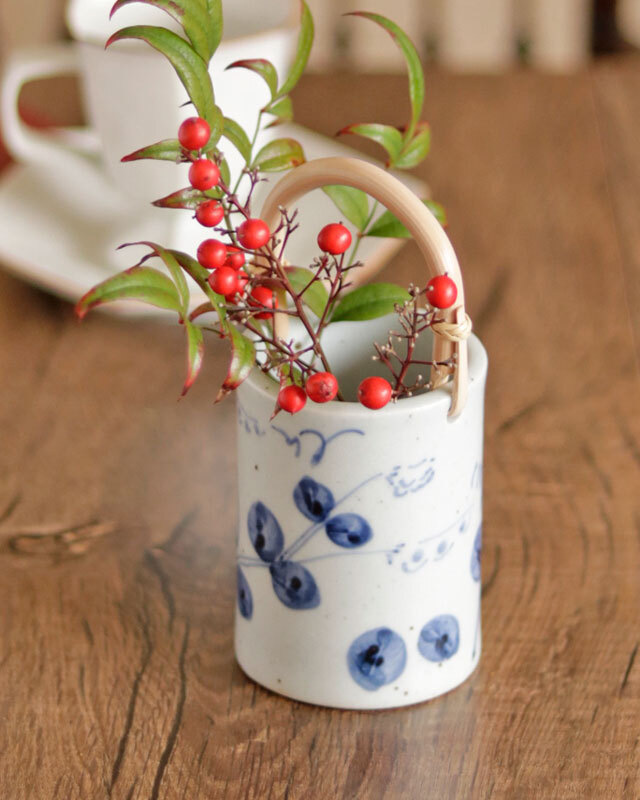 大西陶芸 砥部焼花瓶